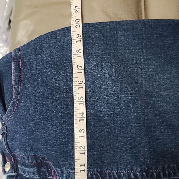 CJ Jeans Womens Denim Skirt Ankle Length Maxi Modest Darker Wash Size 12 EUC - Picture 12 of 12